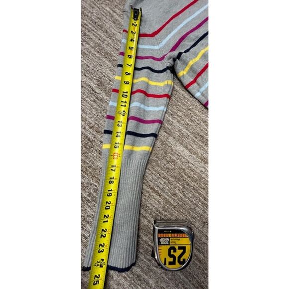 La Ligne X Target Women's Gray Crewneck Heavy Sweater Colored Stripes Size XL - Picture 4 of 8